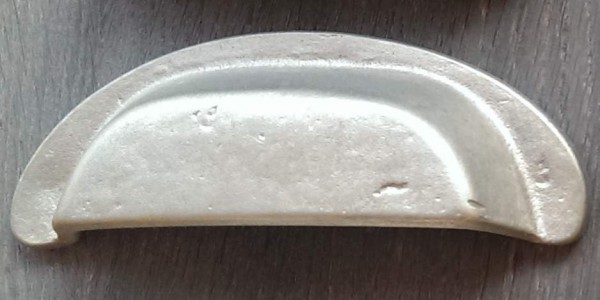 Muschelgriff 88 mm Antik-Silber AS
